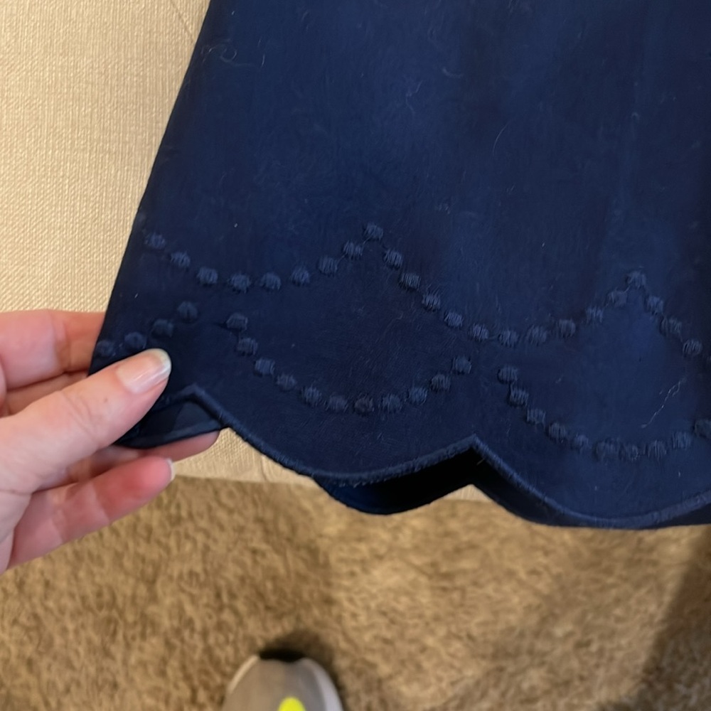 Navy Talbots scalloped skirt - Picture 2 of 4
